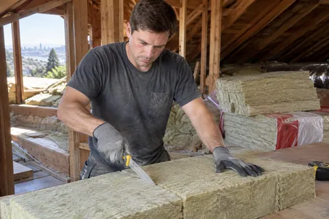 Attic Rockwool Insulation Installation in San Rafael