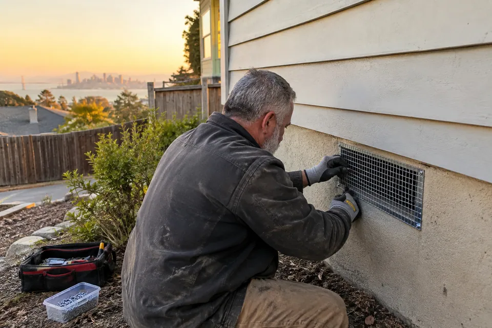 Attic Vent Rodent Proofing in SF